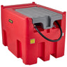 Portable Diesel Tank, 116 Gallon Capacity & 10 GPM Flow Rate, Diesel Fuel Tank with 12V Electric Transfer Pump and 13.1ft Rubber Hose, PE Diesel Transfer Tank for Easy Fuel Transportation, Red