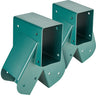 A-Frame Middle Swing Set Brackets, Heavy Duty Carbon Steel Swing Set Hardware with Mounting Hardware, DIY Swing Set Bracket Swing Set Kit for 4x4 Legs & 4x6 Beam, Green (2 Pcs)