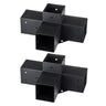 Pergola Bracket Kit 4''x4'', 2pcs 4-Way Heavy Duty Corner Bracket Woodworks DIY Post Base Kit, Easy Installation Wooden Beams for Gazebos, Patio Pergolas, Log Cabin Outdoor Pergola Hardware