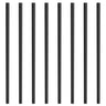 Staircase Metal Balusters, 32.28'' x 1'' Flat Aluminum Alloy Decorative Banister Spindles, 51 Pack Deck Baluster with Screws, Classic Hollow Deck Railing Satin Black Powder Coated for Porch