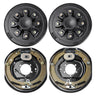 Trailer Hub Drum Kits 8 on 6.5" B.C. with 12" x 2" Electric Brakes, Self-Adjusting Trailer Brake Assembly for 7000 lbs Axle, 5-Hole Mounting, Backing Plates for Brake System Part Replacement