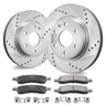 Drilled Slotted Front Brake Rotors Pads Kit for Chevy Traverse GMC Acadia