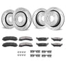 Drilled Slotted Front&Rear Brake Rotors Pads Kit for 2012-2020 Ford F-150