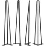 Hairpin Table Legs 20" Black Set of 4 Desk Legs 880lbs Load Capacity (Each 220lbs) Hairpin Desk Legs 3 Rods for Bench Desk Dining End Table Chairs Carbon Steel DIY Heavy Duty Furniture Legs