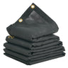 Dump Truck Mesh Tarp, 8 x 18 ft, PVC Coated Black Heavy Duty Cover with 5.5" 18oz Double Pocket, Brass Grommets, Reinforced Double Needle Stitch Webbing Fits Manual or Electric Dump Truck System