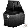 Trailer Tongue Box, Aluminum Alloy Diamond Plate Tongue Box Tool Chest, Heavy Duty Trailer Box Storage with Lock and Keys, Utility Trailer Tongue Box for Pickup Truck, RV, Trailer, 33"x19"x18"