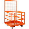 Forklift Safety Cage Work Platform 43X45in 1400lbs w/ Wheels for Aerial