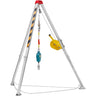 Confined Space Tripod Kit, Confined Space Tripod 7' Legs and 98' Cable, Confined Space Rescue Tripod 32.8' Fall Protection, 1800 lbs Winch, Harness, Storage Bag