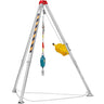 Confined Space Tripod Kit, Confined Space Tripod 8' Legs and 98' Cable, Confined Space Rescue Tripod 32.8' Fall Protection, 2600 lbs Winch, Harness, Storage Bag