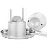 Ice Ball Press, 2.4" Ice Ball Maker, Aircraft Al Alloy Ice Ball Press Kit for 60mm Ice Sphere, Ice Press with Tong and Drip Tray, for Whiskey, Cocktail, Bourbon, Scot on Party & Holiday, Silver