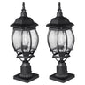 2 PCs Dusk to Dawn Outdoor Lamp Post Light Fixture 20.87in Pole Pier Mount