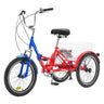 Folding Adult Tricycle, 20-Inch 7-Speed Adult Folding Trikes, Carbon Steel 3 Wheel Cruiser Bike with Large Basket & Adjustable Seat, Shopping Picnic Foldable Tricycles for Women, Men, Seniors
