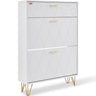 Shoe Cabinet with 3 Flip Drawers, Shoe Storage Cabinet for Entryway, Free Standing Shoe Storage Organizer for Heels, Boots, Slippers in Hallway, Living Room