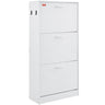 Shoe Cabinet with 3 Flip Drawers, Shoe Storage Cabinet for Entryway, Free Standing Shoe Storage Organizer with Side Hooks for Heels, Boots, Slippers in Hallway, Living Room
