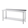 24 x 72 x 36 Inch Stainless Steel Work Table, Commercial Food Prep Worktable Heavy Duty Prep Worktable, Metal Work Table with Adjustable Height for Restaurant, Home and Hotel