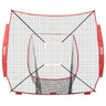 7x7 ft Baseball Softball Practice Net, Portable Baseball Training Net for Hitting Batting Catching Pitching, Backstop Baseball Equipment Training Aids with Strike Zone