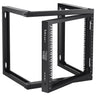 9U Wall Mount Rack 150 lbs/68.04 kg Open Frame Server Network Rack Black