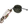 Vertical Lifeline Assembly, 0.55'' x 50' Fall Protection Rope with 30 KN Breaking Tension, Polyester Roofing Rope with Steel Snap Hooks, Rope Grab, and Shock Absorber, ANSI Compliant