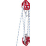 Twin Sheave Block and Tackle 1/2" x 150Ft Twin Sheave Block with Braid Rope 30-35KN 6600-7705LBS Double Pulley Rigging