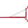 Electric Hoist Support Arm, 660 lbs Max Load Capacity, Electric Hoist Holder Swing Arm with Pole, Steel Hoist Frame, 180° Swivel Scaffold Hoist Lifting Arm, Winch Hoist Arm for Workshop, Garage