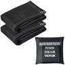 Fire Blankets, 2 Pack Welding Blankets, 6' x 10' Fire Suppression Blanket, 1022 °F Flame Retardant Blanket, Black Fire Emergency Blankets, Fiberglass Fire Retardant Blanket with 8 Brass Grommets
