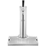 Kegerator Tower Kit, Single Tap Beer Conversion Kit, Stainless Steel Keg Beer Tower Dispenser with Dual Gauge CGA320 Regulator & D-System Keg Coupler, Beer Drip Tray for Party Home