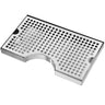 Kegerator Beer Drip Tray, 304 Stainless Steel Keg Drip Trays with 4 Non-Slip Rubber Pads and Detachable Cover, Heat / Cold Resistant Beer Tower Drip Pan for Bar Restaurant Coffee Shop Home
