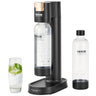 Sparkling Water Maker, Soda Maker Machine for Home Carbonating, Seltzer Water Starter Kit with 2 BPA-free 1L PET Bottles, Compatible with Mainstream Screw-in 60L CO2 Cylinder(NOT Included) Black