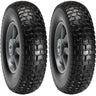 Solid PU Run-Flat Tire Wheel, 10", 2-Pack, 180 lbs Dynamic Load, 220 lbs Static Load, Flat Free Tubeless Tires and Wheels for Hand Truck, Utility Cart, Dollies, Garden Trailers, Various Carts
