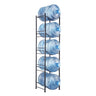 5 Tiers Water Jug Holder Single Row Water Bottle Rack for 5 Bottles Black