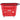 Plastic Rolling Shopping Trolley Basket On Wheels 6PCS 39L with Handle Red