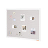48"x36" White Cork Board with Linen Surface Wall-Mounted Bulletin Board