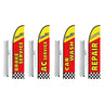 Auto Repair Advertising Feather Flag Kit Swooper Flags and Poles 16.3 FT