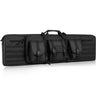 Tactical Range Bag, 42 inch Tactical Double Firearm Bag, Soft Outdoor Tactical Case with Lockable Zipper, Portable Handle & Shoulder Strap, 3 Large Storage Pockets Tactical Range Case, Black