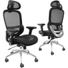 Ergonomic Office Chair, Desk Chair with Mesh Seat, Angle and Height Adjustable Home Office Chair with Back, Lumbar and Head Support, Swivel Computer Task Chair