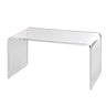 Acrylic Coffee Table, C-Shaped Clear Acrylic End Table, 16.3 inch high Transparent Acrylic Side Table, for Coffee, Drink, Food, Snack used in Living Room, Courtyard, Terrace