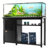 Aquarium Stand, 75 Gallon Fish Tank Stand, 52 x 19.7 x 32.3 in Steel and MDF Turtle Tank Stand, 626 lbs Load Capacity, Reptile Tank Stand with Storage Cabinet and Embedded Power Panel, Black
