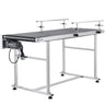 Belt Conveyor, 59 x 23.6 inch Conveyor Table, Heavy Duty Stainless Steel Motorized Belt Conveyor for Inkjet Coding Applications Powered PVC Belt Anti-Static Adjustable Speed (Double Guardrail)