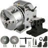 Dividing Head BS-1 Dividing Head Set 6" 3-jaw Chuck Semi Universal Milling Set with 6" Chuck+Tailstock+Dividing Plates for Milling Grinding Drilling Machine