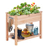 Wooden Raised Garden Bed Planter Box 33.9x18.1x30" Flower Vegetable Herb