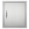 BBQ Access Door, 18W x 20H Inch Single Outdoor Kitchen Door, Stainless Steel Flush Mount Door, Wall Vertical Door with Handle and Hook, for BBQ Island, Grilling Station, Outside Cabinet