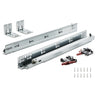 6 Pairs of 18 Inch Drawer Bottom Side Mount Rails, Heavy Duty Full Ball Bearing Extension Steel Track, Soft-Close Noiseless Guide Glides Cabinet Kitchen Runners with Locking Mechanism, 100 Lbs