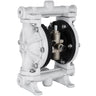 Air-Operated Double Diaphragm Pump, 1/2 in Inlet & Outlet, Polypropylene Body, 2.5 GPM & Max 80PSI, PTFE Diaphragm Pneumatic Transfer Pump for Petroleum, Diesel, Oil & Low Viscosity Fluids