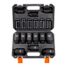 1/2" Drive Impact Socket Set, 9 Piece Deep Socket Set Metric 29-38mm, 6 Point Cr-Mo Alloy Steel for Auto Repair, Easy-to-Read Size Markings, Rugged Construction, Includes Storage Case