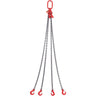 Chain Sling, 11000 lbs Weight Capacity, 5/16'' x 5' G80 Lifting Chain with Grab Hooks, DOT Certified, Blackening Coating Manganese Steel & Adjustable Length, for Dock Factory Construction Site