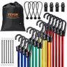 32 Pcs Bungee Cords Set 8 mm Heavy Duty Bungee Straps with A3 Steel Hooks