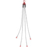 5/16" x 10' Chain Sling 4 Legs G80 Lifting Chain with Grab Hooks 11000 lbs