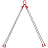 1/4" x 5' Chain Sling 4 Legs G80 Lifting Chain with Grab Hooks 6600 lbs