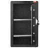 Single Door 4.0 cu.ft Safe Box with Key Lock Password & Fingerprint Black, organize cash, passports, jewelry, gold, watches and documents
