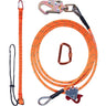 Steel Core flipline, 1/2" x 12' Arborist Flipline, Flip Line for Tree Climbing with Alloy Steel Snap Hook, Aluminum Alloy Carabiner and Extra Tool Lanyard, for Arborist, Tree Climbers